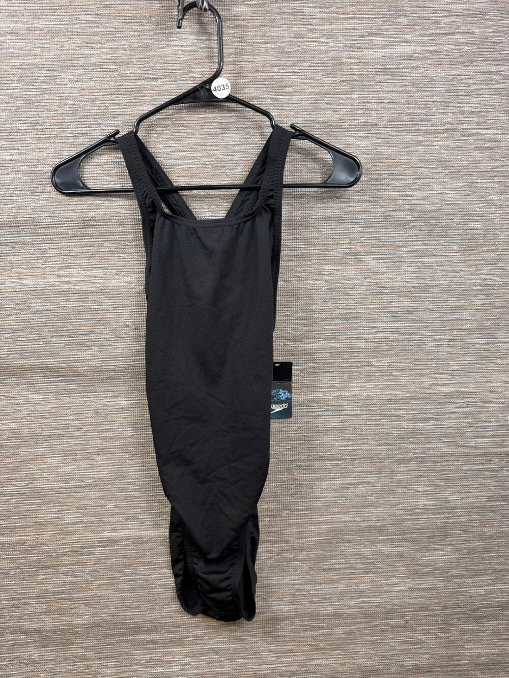 Speedo Womens Super Pro Solid Endurance Athletic Swimsuit Black Size 8/34 NEW